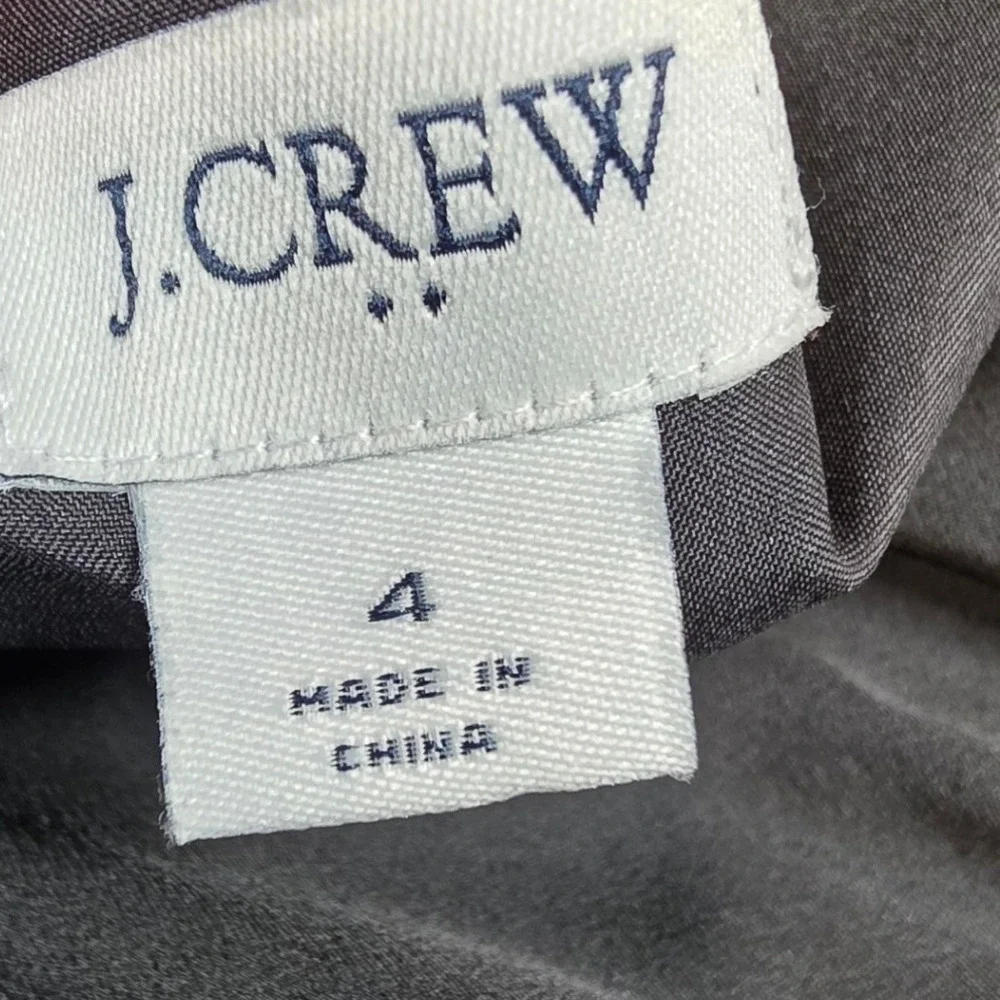 J. Crew‎ Womens 4 Black Satin Button Front Blouse